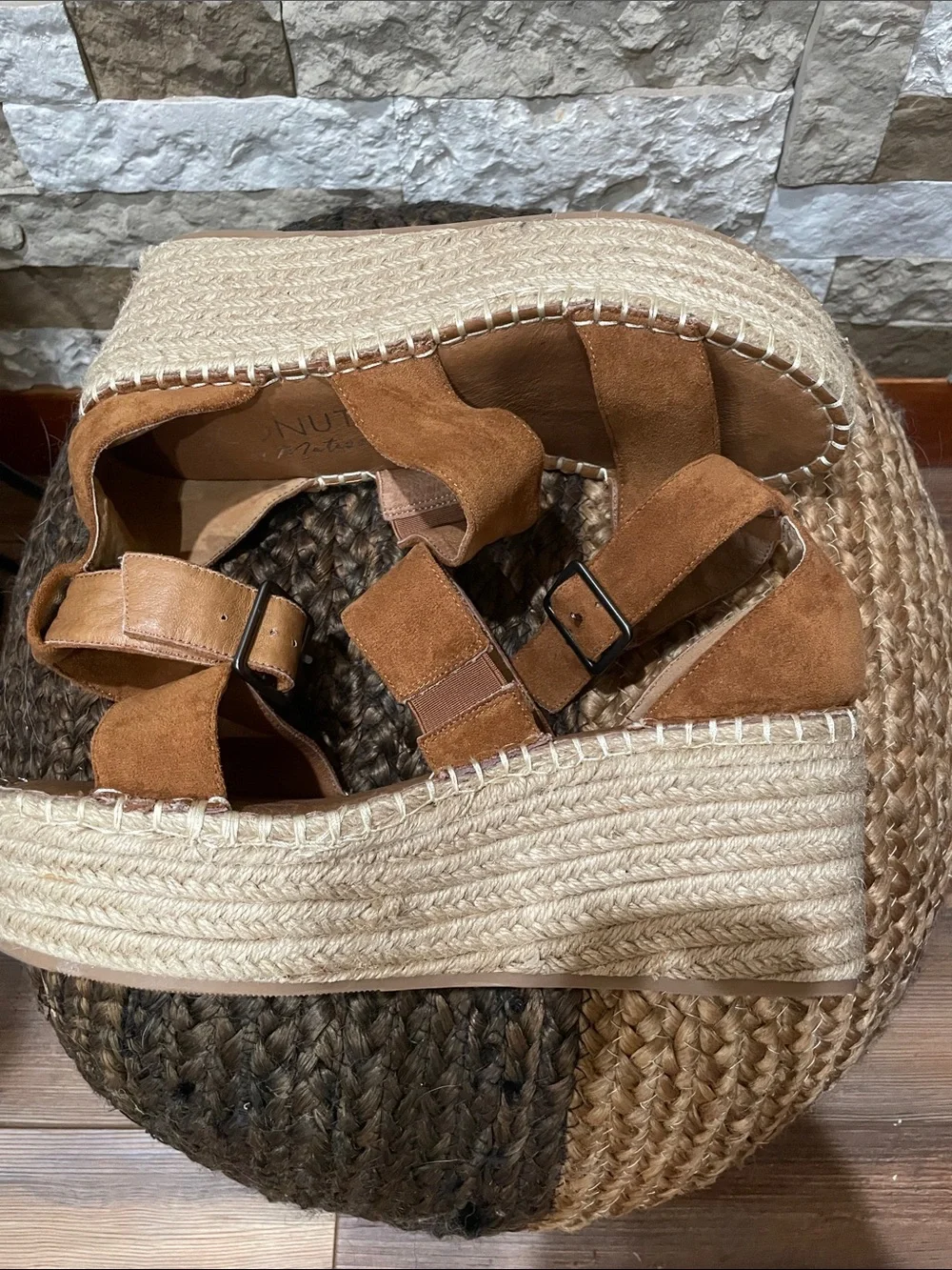 COCONUTS By MATISSE Women's Tan Espadrille Platform Sandals Sz 8 1/2
